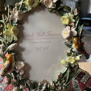 Floral Bird Crystal Picture Frame